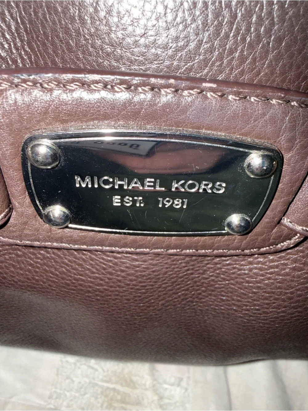 Vintage Michael Kors Hamilton Large Pebbled Leather Satchel/Shoulder Bag